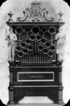 Small barrel organ with trumpets